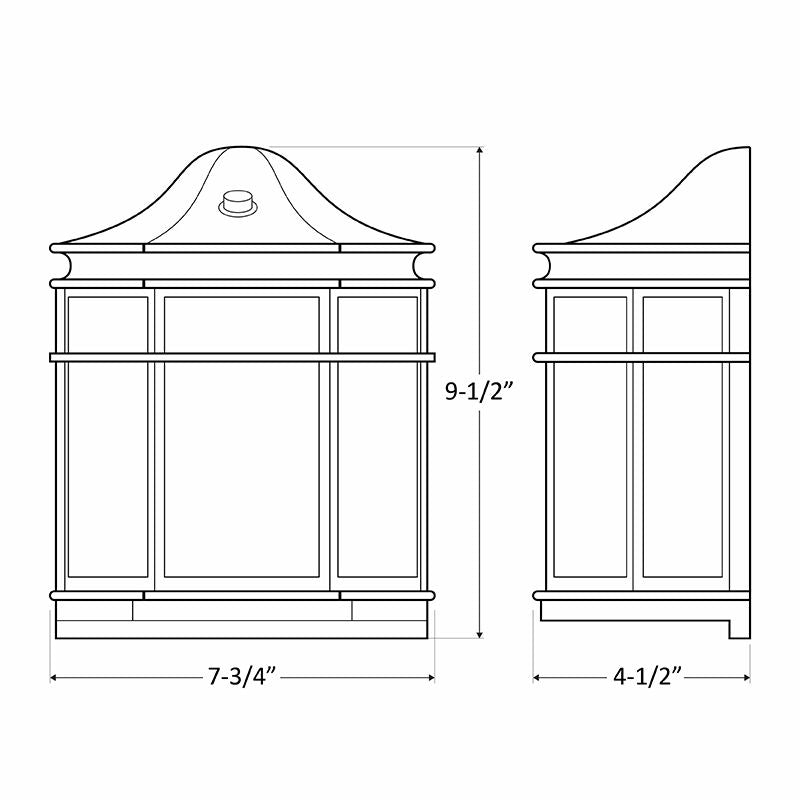 Westgate LRS-A-40K-PC LED Residential Lanter with Photocell Outdoor Lighting - Bronze