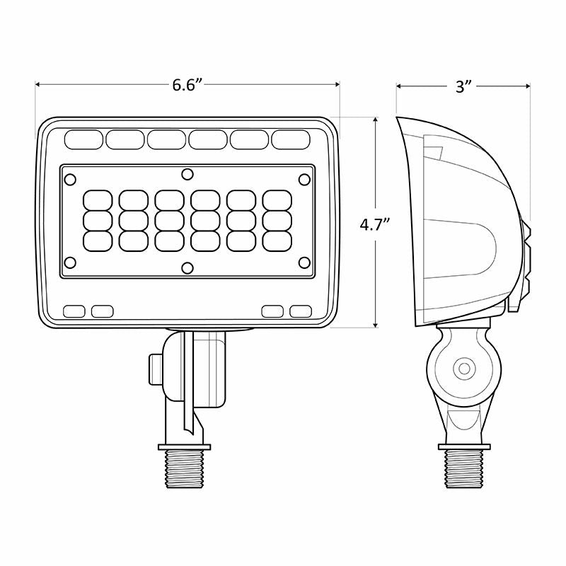 Westgate LF4-12V-24W-30K 12V Integrated LED Wall Wash Light Outdoor Lighting - Bronze
