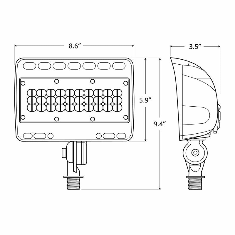 Westgate LF4-12V-50W-30K 12V Integrated LED Wall Wash Light Outdoor Lighting - Bronze