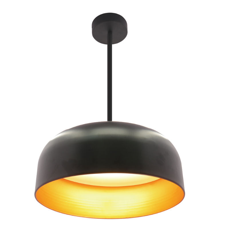 Westgate LCFP-MCT5-BG 24" Integrated LED Pan Pendant with 6' Adjustable Rod/Gold - Black/Gold