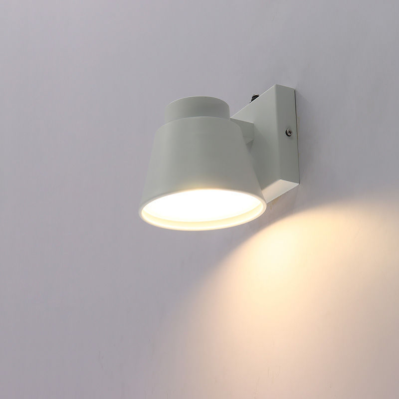 Westgate LRS-MC-MCT5-P-WH 5" Height Mini-Cone Outdoor Wall Sconce with Photocell - White