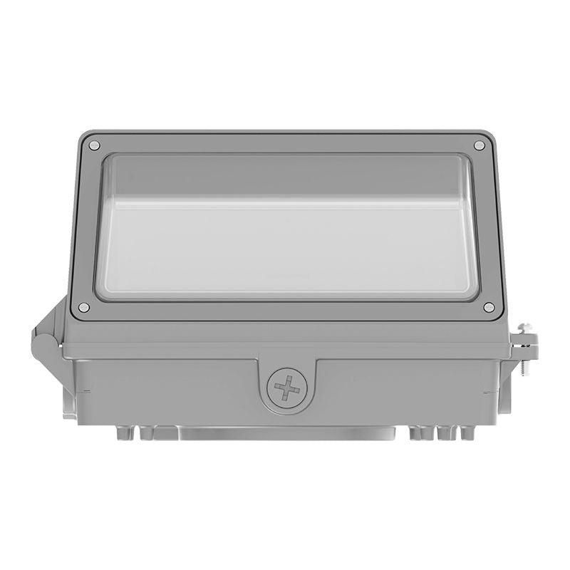 Westgate LWPMAX-SM-20-40W-MCTPB-P-SIL Max-feature Cut-off Wall Pack 100/120/150w 30/40/50k 3 Beams Photocell Silver