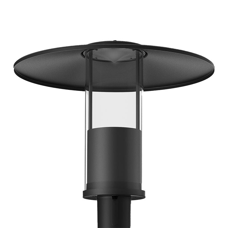 Westgate GPH-12-40W-MCTP-BK Modern Top-Hat Post-Top Area Light with Indirect Light Source - Black