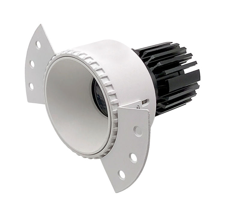 Westgate LRD-TL-10W-35K-4R-BK LED 4" Round Architectural Trimless Recessed Light Residential Lighting - Black