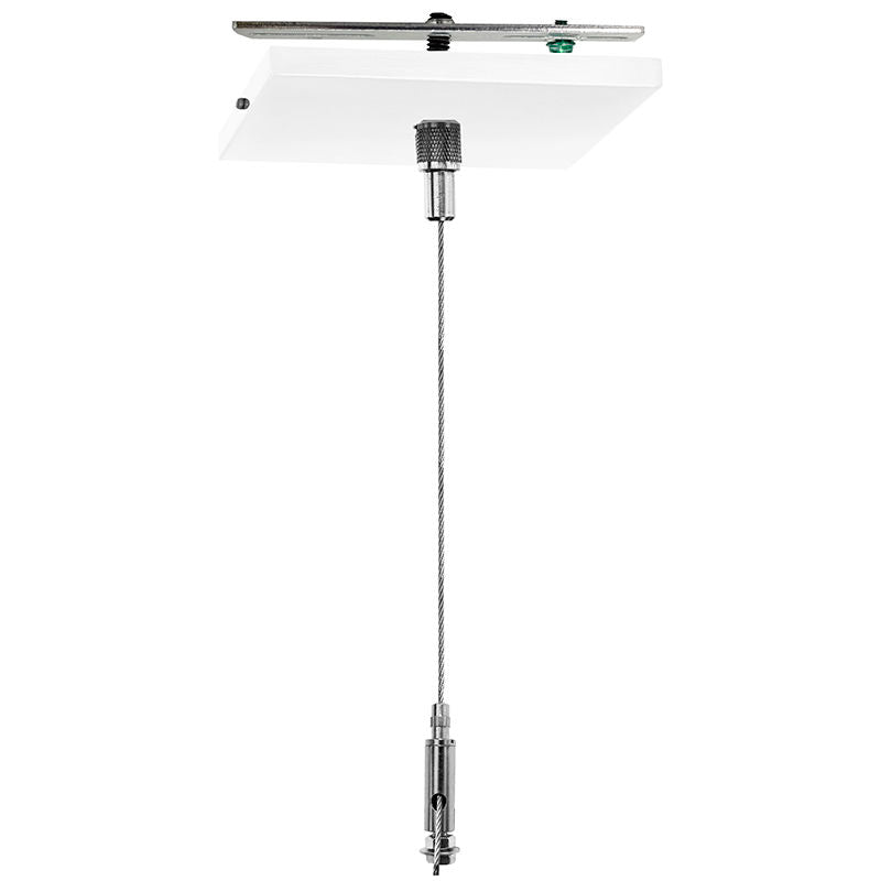 Westgate SCL-CSQ1-12FT Adj - 12' 1/16" Single Square Suspension Canopy Set With Keyhole End Connector, Non-power Side - White
