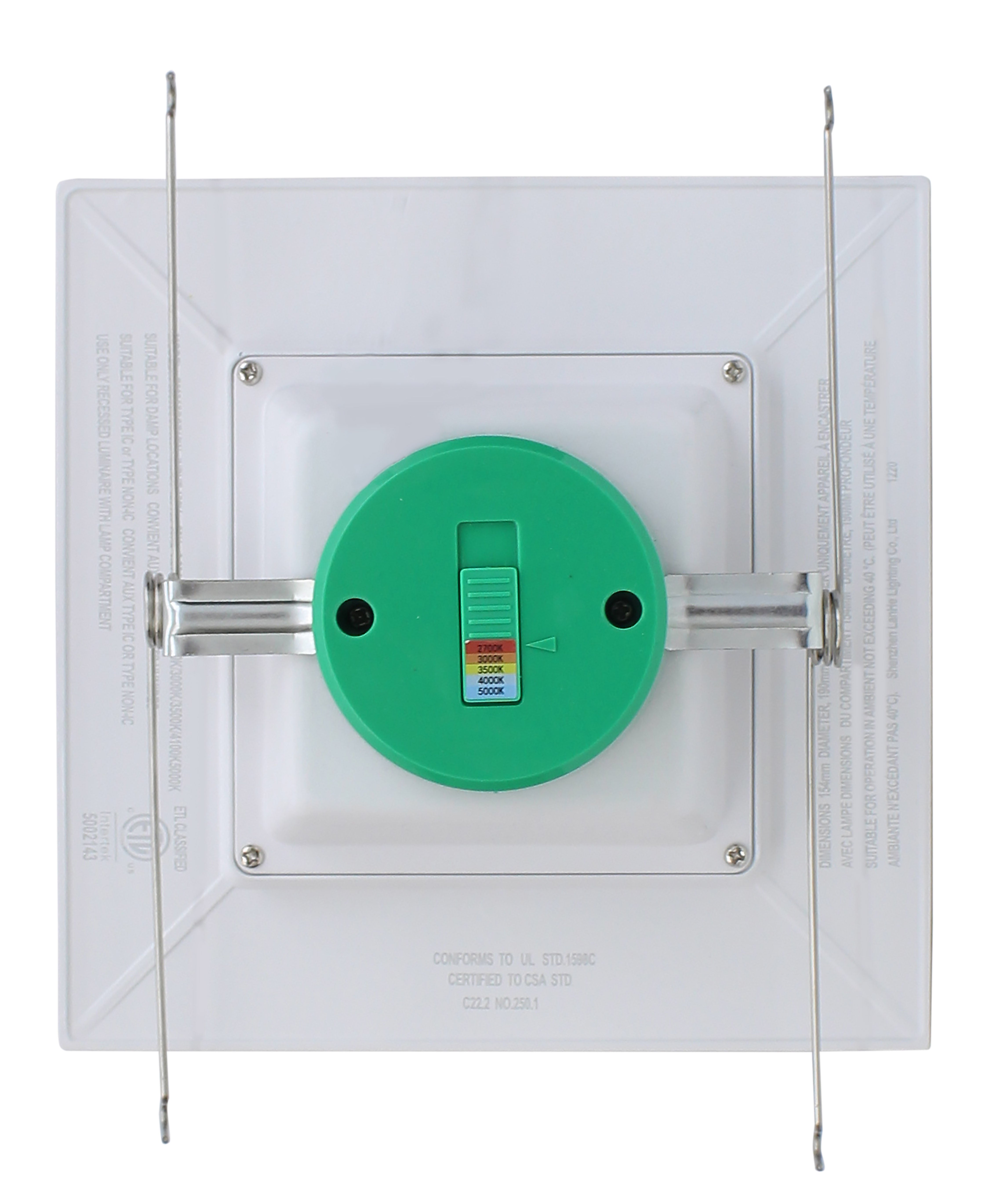 Embellecedor Westgate LED cuadrado liso de 6" 5CCT