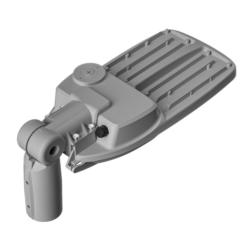 Westgate STL4-30-100W-30K-480V LED Street/Roadway Light with NEMA Twist-Lock Photocell Socket - Light Grey