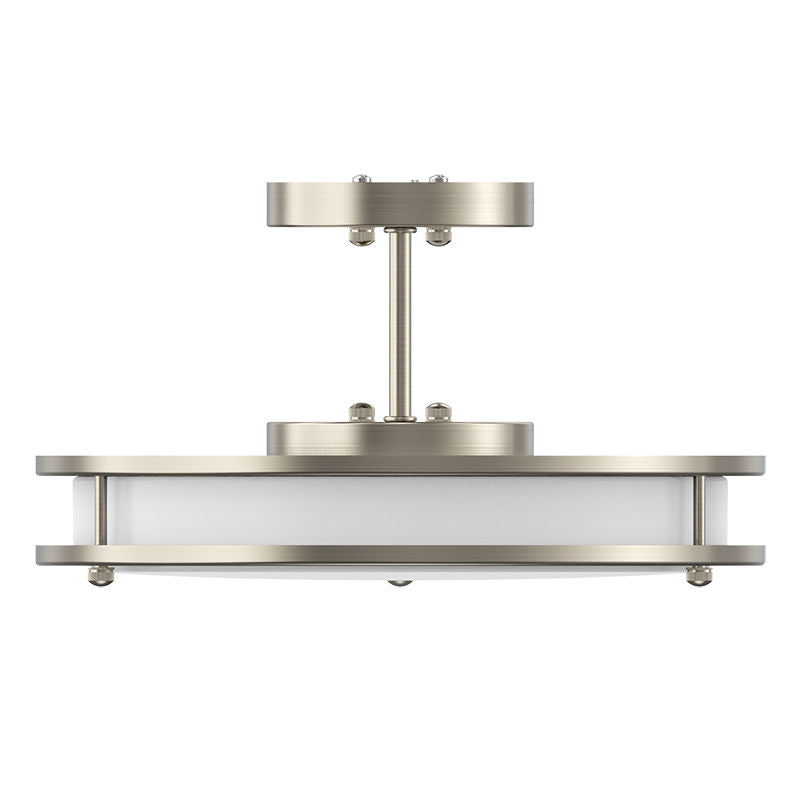 Westgate FDLS-12-MCT5 12" Slim Double-Ring Flush Mount Light - Brushed Nickel