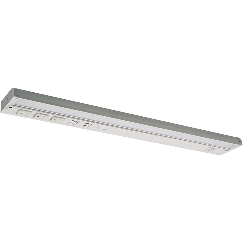 Westgate UCR - Undercabinet Series with Receptacles and USB Ports, 12W, 2700K/3000K/3500K/4000K/5000K, Led Under Cabinet and Puck - White