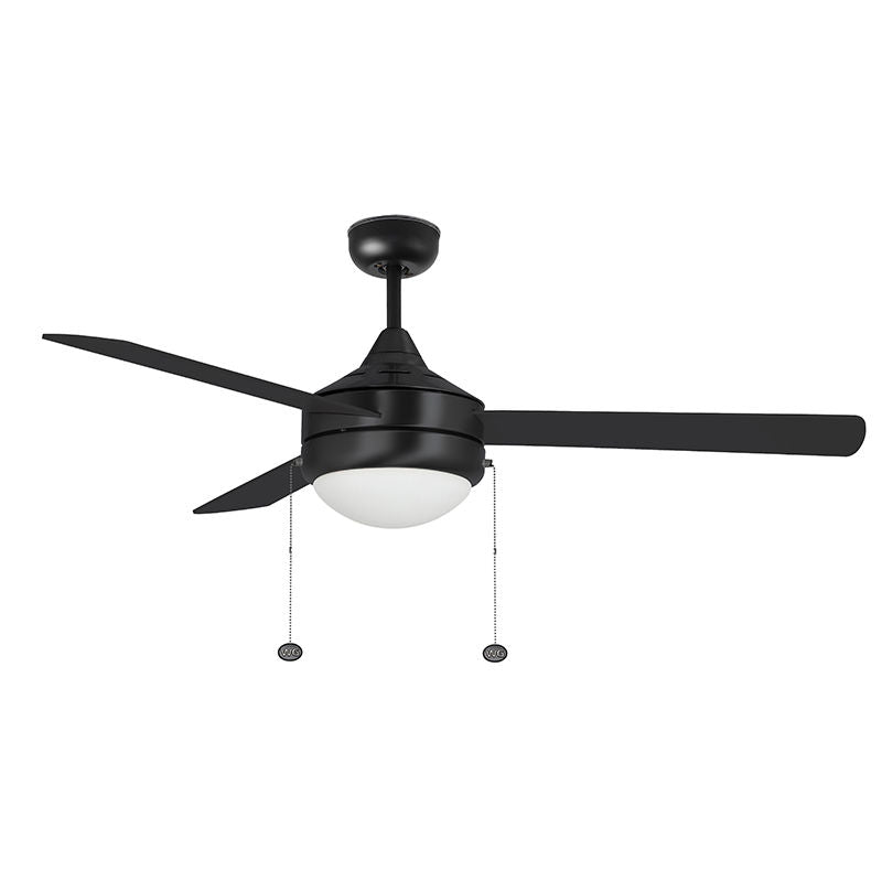 Westgate WFL-112-PC-3B-52-MCT-BK-BK 52" Plywood 3-Blade Ceiling Fan & Light - Black
