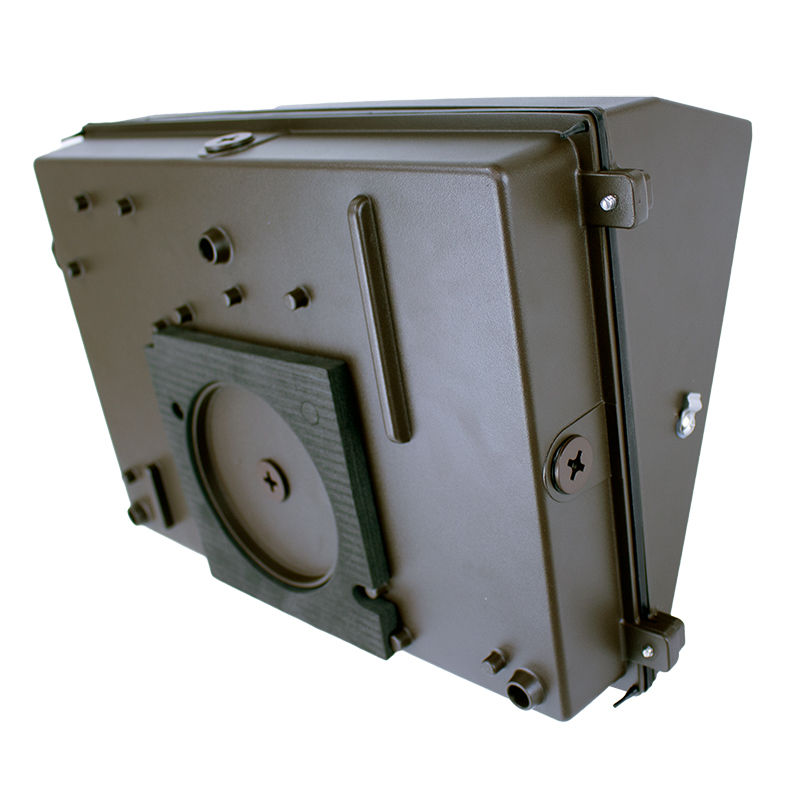 Westgate WMXE-EM-SERIES 80-120W Adjustable Traditional Glass Lens Wall Pack with Emergency Backup - Dark Bronze