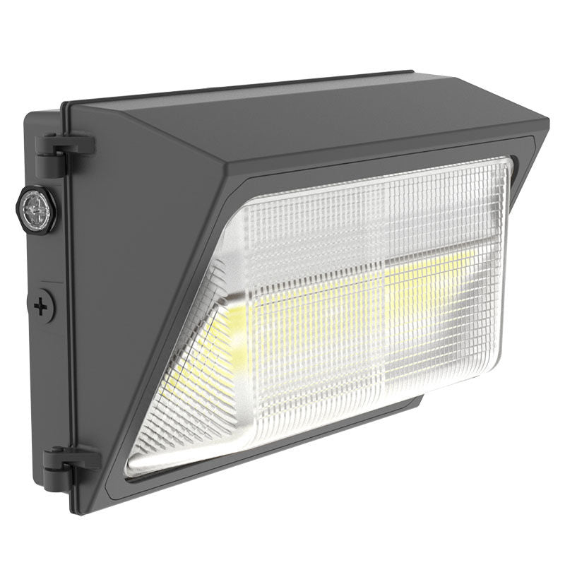 Westgate WMXE-EM-SERIES 45-85W Adjustable Traditional Glass Lens Wall Pack with Emergency Backup - Black