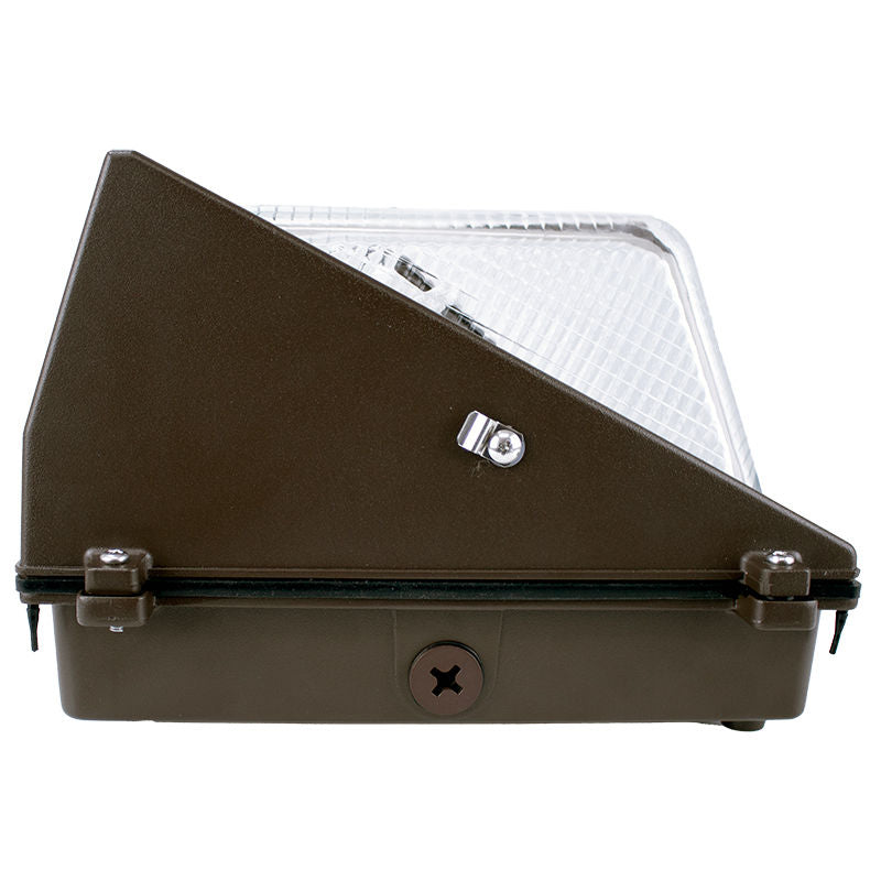 Westgate WMXE-EM-SERIES 45-85W Adjustable Traditional Glass Lens Wall Pack with Emergency Backup - Dark Bronze