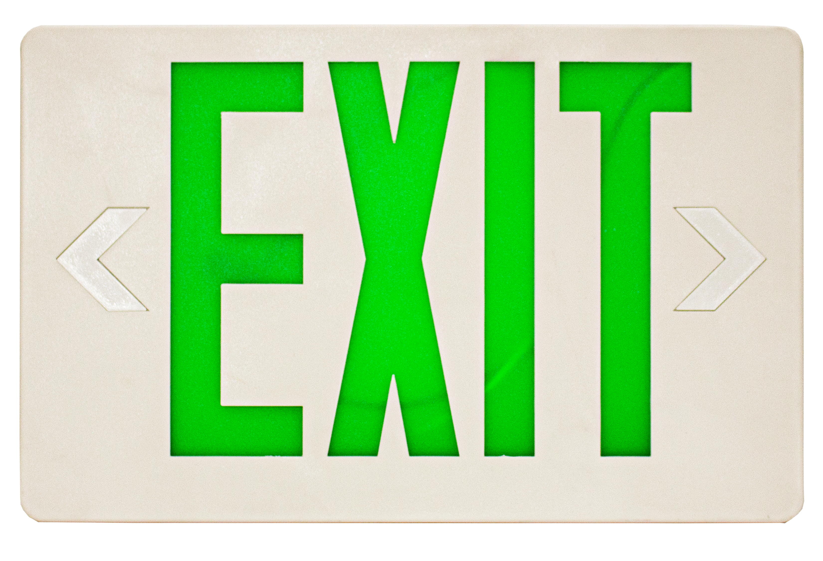 Super Slim White LED Exit Sign, 120-277V