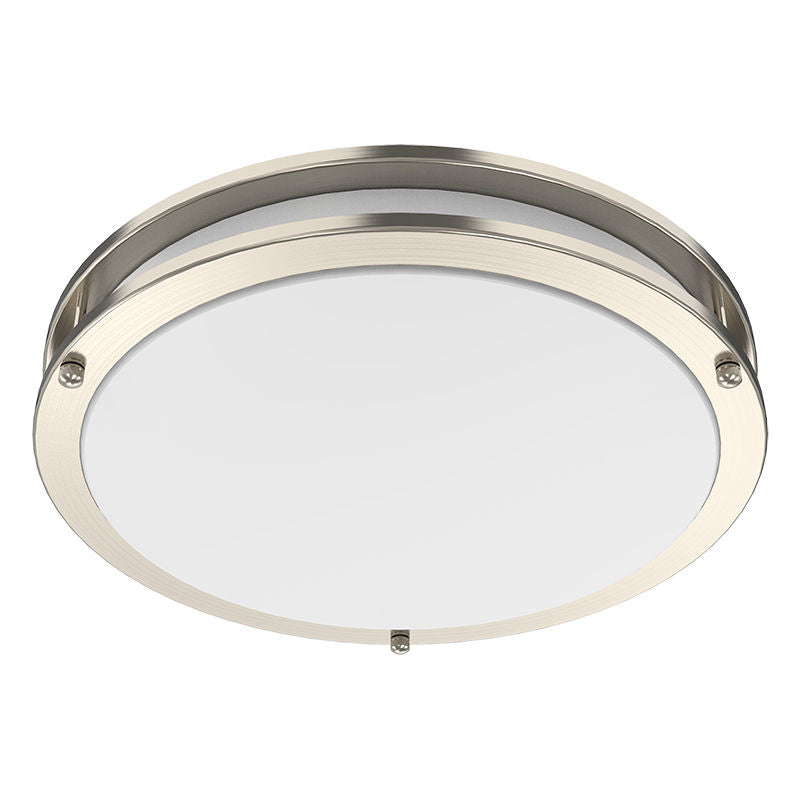 Westgate FDLS-14-MCT5 14" Slim Double-Ring Flush Mount Light - Brushed Nickel