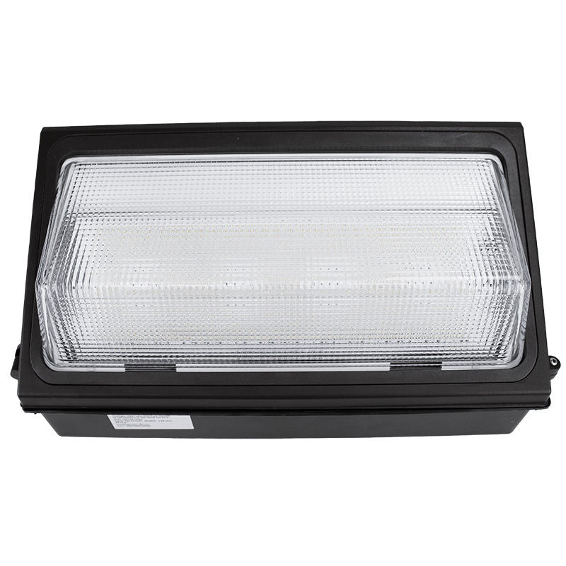 Westgate WMXE-EM-SERIES 80-120W Adjustable Traditional Glass Lens Wall Pack with Emergency Backup - Black