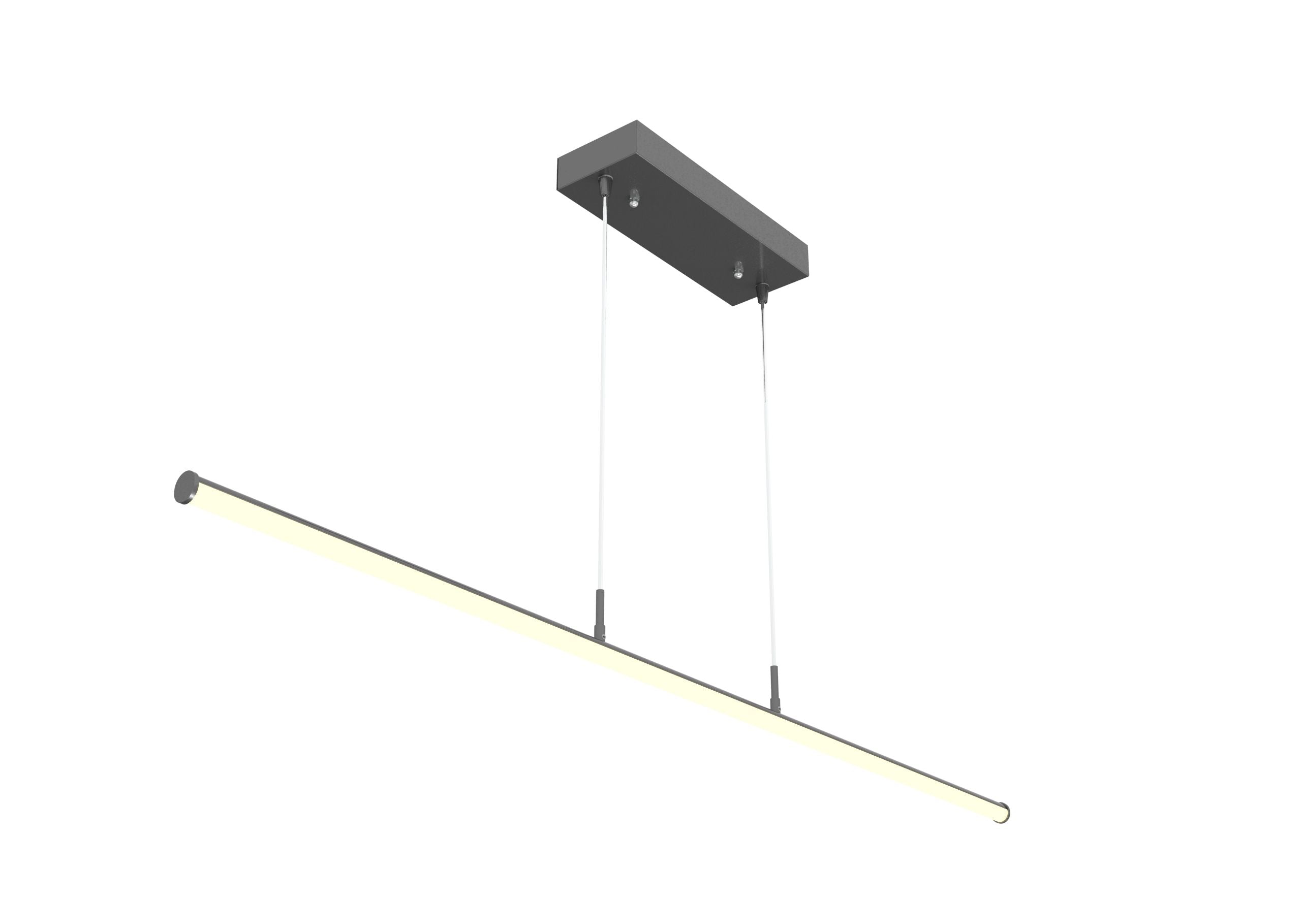 Westgate SDTL-8FT-40-60W-MCTP-BK Power & CCT Adjustable Linear Tube Decorative Suspended Light - Black