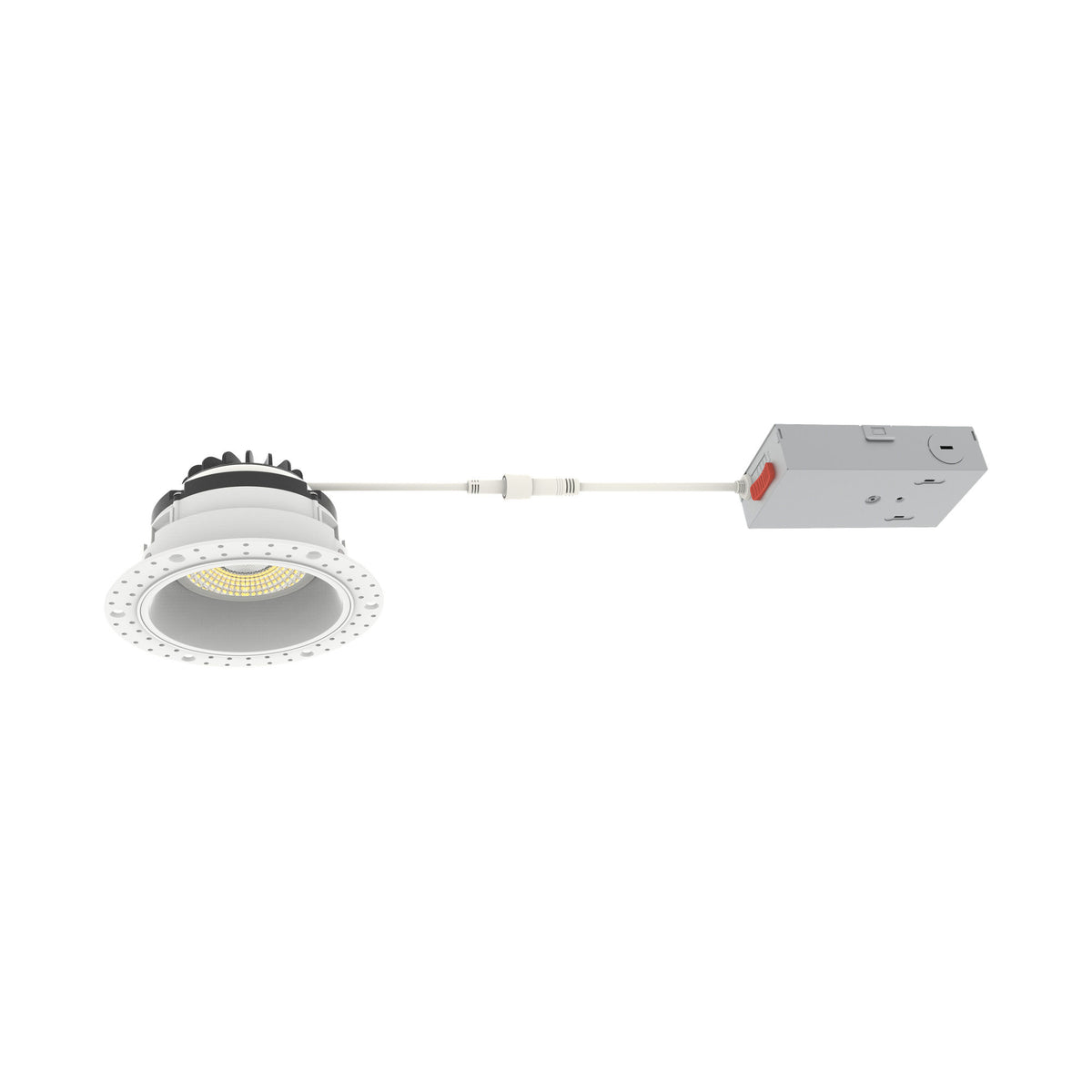 Westgate RDG4TL-MCT5 4" Round Gimbal Trimless Recessed Downlight, 15W, 5CCT Selectable, 1,250 Lumens, 90 CRI - White Finish
