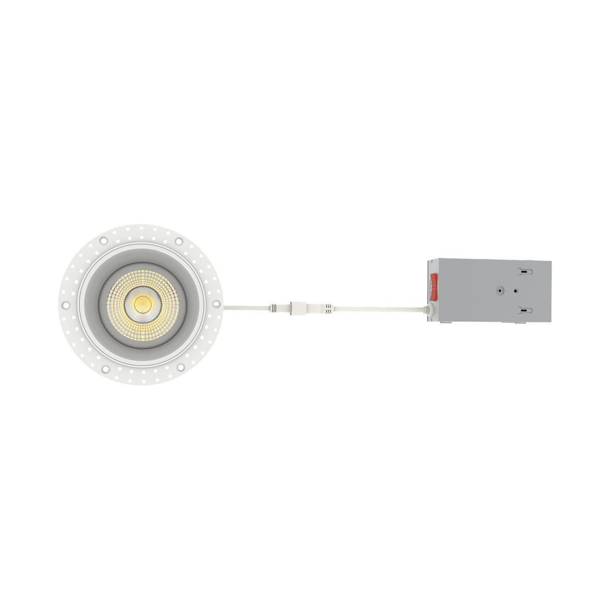 Westgate RDG4TL-MCT5 4" Round Gimbal Trimless Recessed Downlight, 15W, 5CCT Selectable, 1,250 Lumens, 90 CRI - White Finish