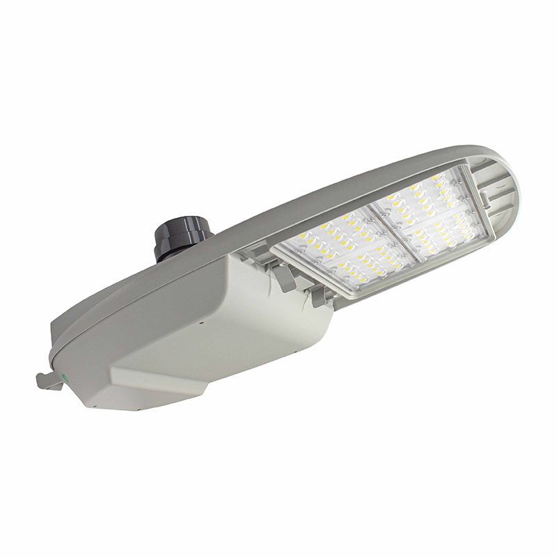 LED Street/Roadway Lights with NEMA Twist-Lock Photocell Socket - Light Grey
