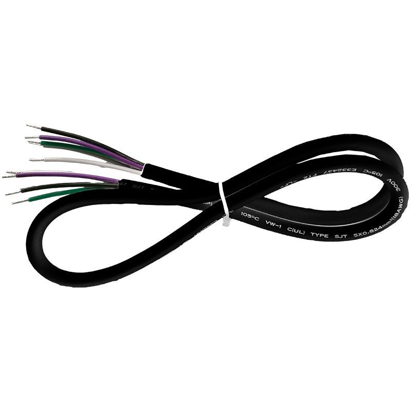 Westgate SCL-12FT-SJTW18/6-BK 12' Cord, SJTW 18 AWG 6-Conductor - Black