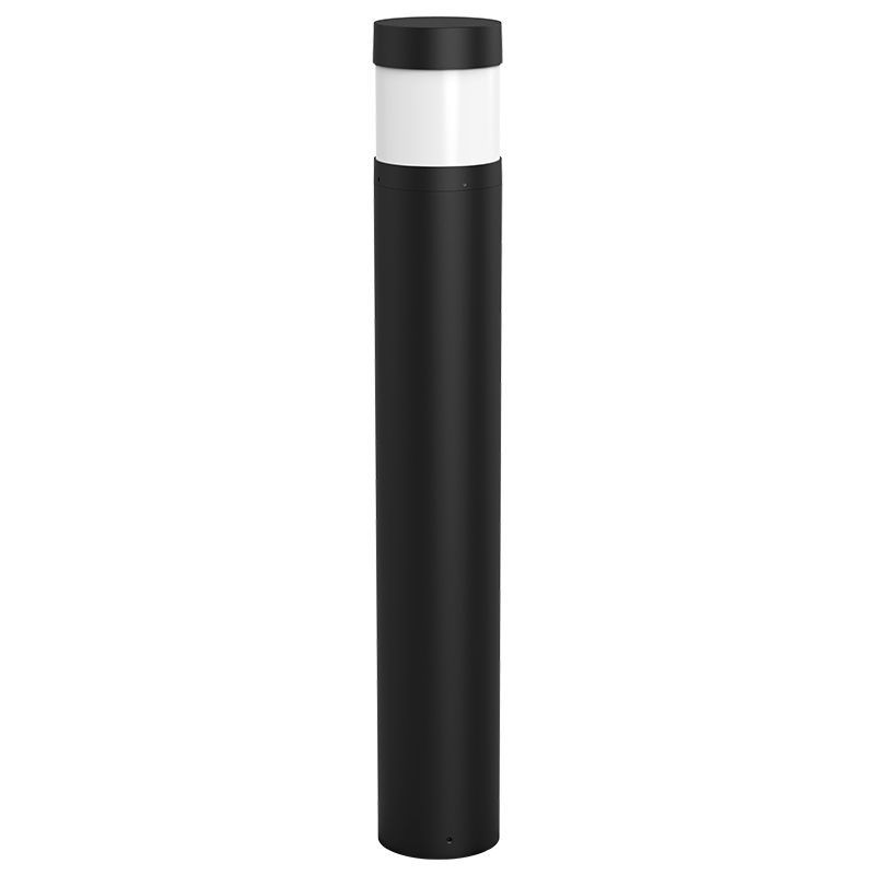 Westgate BOL-42-R-C-F-MCTP-BK Bollard 42" Round Flat Top Cone Frost Lens - Black