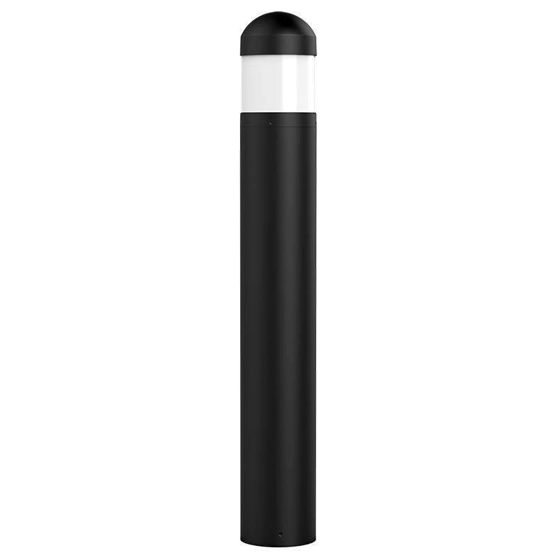 Bollard 44" Round Dome Top Cone Frost Lens - Black