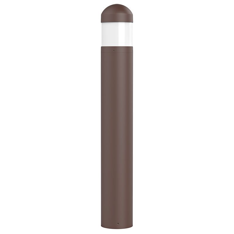 Bollard 44" Round Dome Top Cone Frost Lens - Bronze