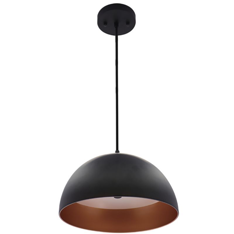 Westgate LCFD-20-MCT5-BG 20" 5CCT Integrated LED Modern Dome Pendant - Black/Gold