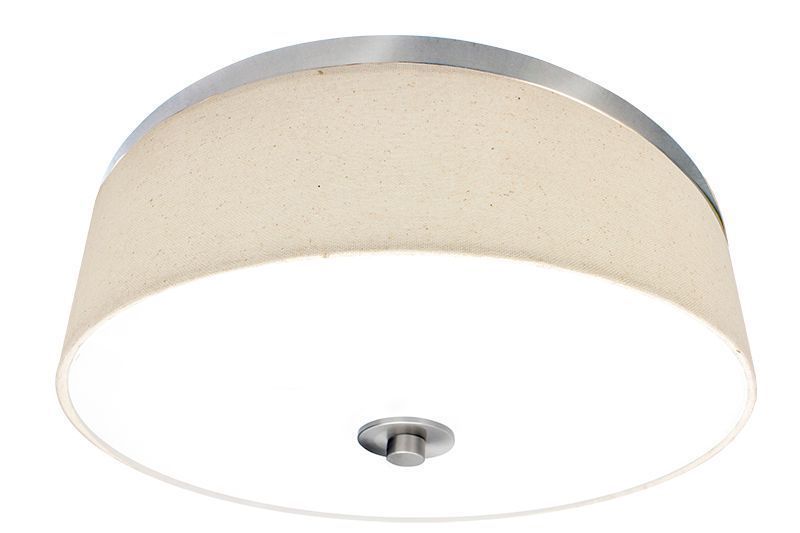 Westgate LCFF-18-MCT5-BN LED Multi-CCT Integrated Fabric Drum - Brushed Nickel