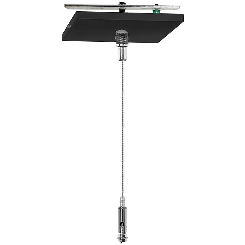 Westgate SCL-CSQ1-12FT-BK Adj - 12' 1/16" Single Square Suspension Canopy Set With Keyhole End Connector, Non-power Side - Black