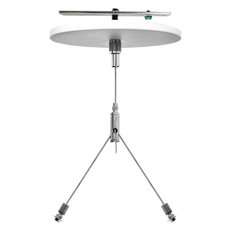 Westgate SCL-CSY1-6FT Adj - 6' 1/16" Single Suspension Canopy Set With Y Double Keyhole End Connectors, Non-power Side - White