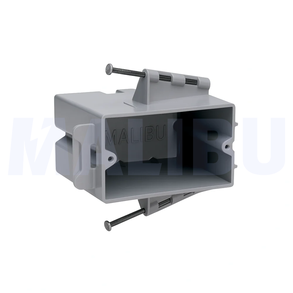 Malibu MapleBox™ P1GN-H Non-Metallic One-Gang Horizontal Electrical Outlet Box - New Work, 22 Cubic