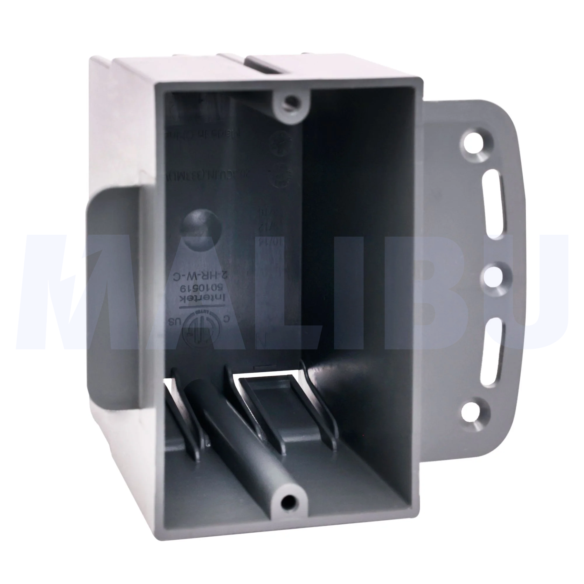Malibu MapleBox™ P1GSB Non-Metallic One-Gang Outlet Box with Side Bracket - New Work, 18 Cubic
