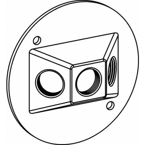 Orbit RC-3-W 4" Round Weatherproof Cover 3 1/2" Thread Holes - White