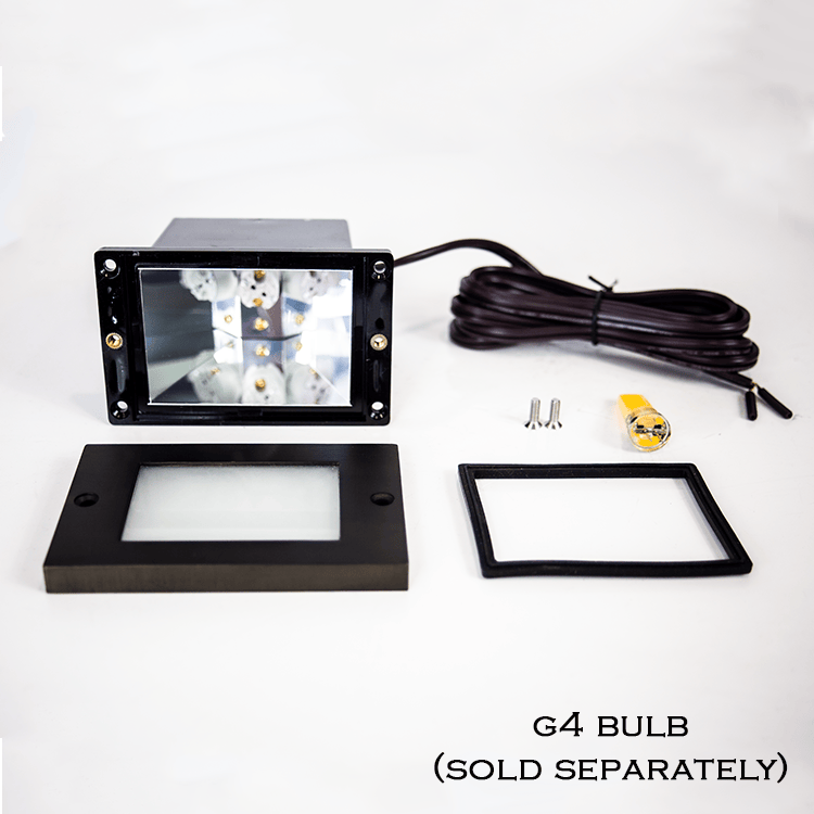 ABBA Lighting STB15-NB Brass Step Light, G4 12V LED Compatible, Heavy-Duty Cast Brass, IP65 - Natural Brass Finish
