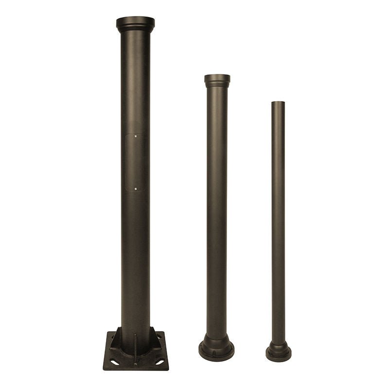 Westgate 144In Decorative Pole D1 Series, 3Pc, 2.36In Tenon, Bronze Led Outdoor Light - Bronze - Sonic Electric