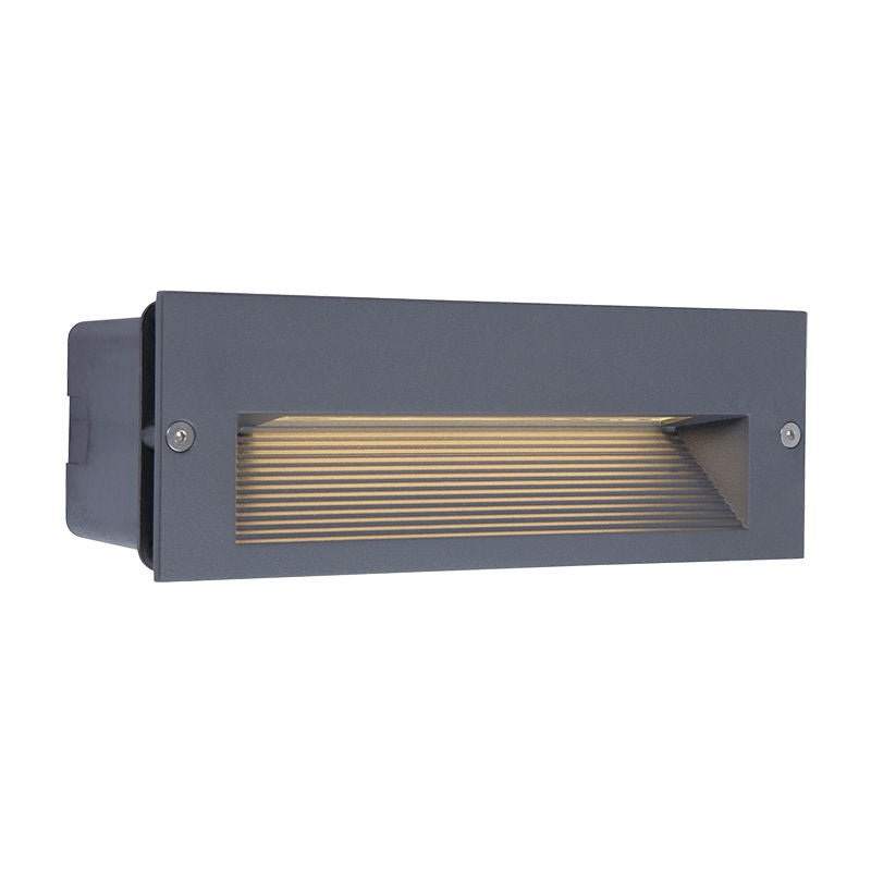Westgate 8x3In Square Step Light, 15W, 5000K, Led Outdoor Light - Graphite - Sonic Electric