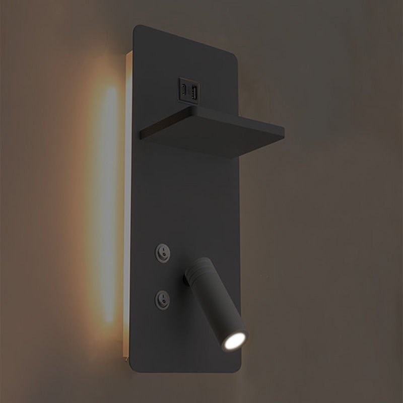 Westgate BRL - SV - BK, Westgate Bedside Vertical Reading Lamp with Backlight, 10W 3000K Multiple Finishes - Bronze - Sonic Electric