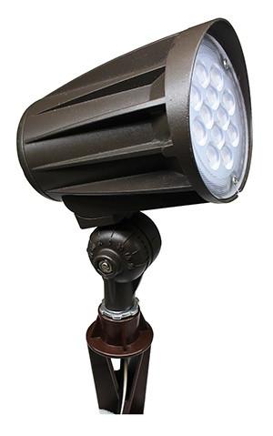 Westgate FLV12 - 24W - 30K, Westgate 12V LED Bullet Landscape Flood Light with 1/2" Knuckle - 6W, 12W, 24W, or 32W - Silver - Sonic Electric