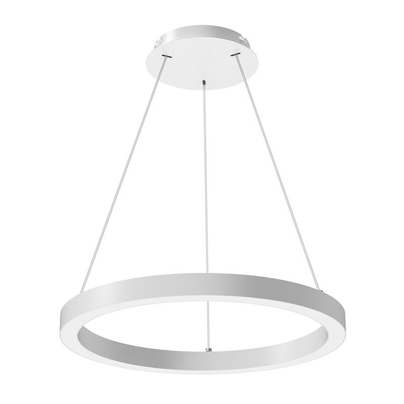 Westgate High - Output Round Linear Chandelier Up/Down Light with Separate Controls, 40W, 5000K, Led Commercial Lighting - White - Sonic Electric