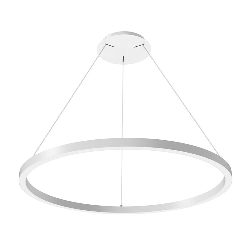 Westgate High - Output Round Linear Chandelier Up/Down Light with Separate Controls, 60W, 3500K, Led Commercial Lighting - White - Sonic Electric