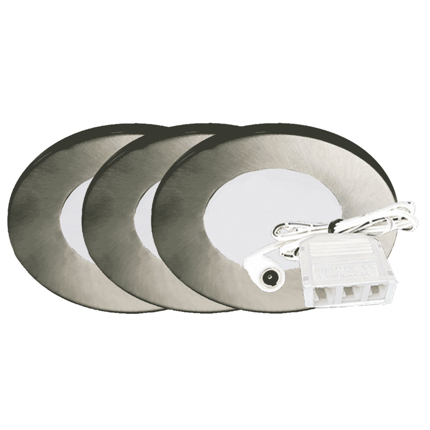 Westgate PL12 - 3KIT - 40K - BK, 12V 2W 3" Round Slim LED Puck Light, 120 Lumens - White - Sonic Electric