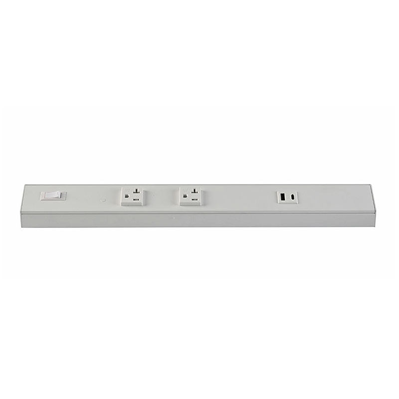 Westgate PSA - 30 - 3R - 2U - WH 30in Angled 3 - receptacle 2 Usb 20a Power Strip - White - Sonic Electric