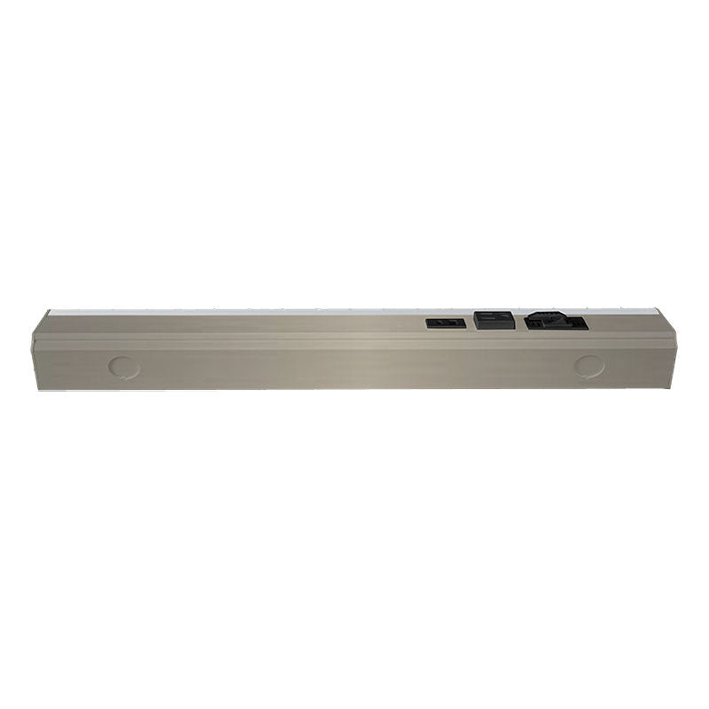 Westgate PSAL - 13 - 1R - MCT5 - BN 13in Angled 1 - rec Power Strip and Uc Light 20a 420lm Cr90 5cct - Brushed Nickel - Sonic Electric