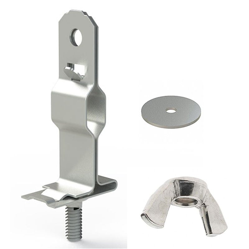 Westgate SCL - TBC - WN LED Winged Strip Light T - Bar Clip with Suspension Hole - Silver - Sonic Electric