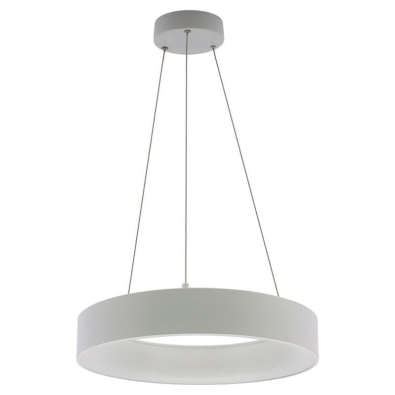 Westgate SCRH - UD - 18 - MCT5 - DD - WH 18" Hollow Circle Pendant with Uplight, 30W, 27K/30K/35K/40K/50K - White - Sonic Electric
