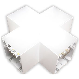 Westgate SCX - X - 50K LED 2 - 3/4" Superior Architectural Seamless Linear Corner Fixtures, X Shape - White - Sonic Electric