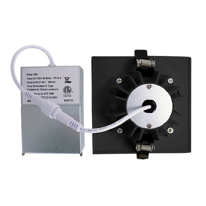 Westgate Snap - IN 1in Square Recess Ligh, 8W, 5000K, Led Light Bulbs - White - Sonic Electric