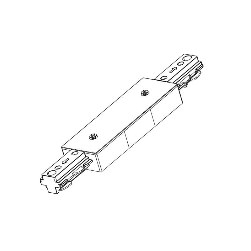 Westgate TR - SC - WH 3 - Wire Track Straight Connector - White - Sonic Electric